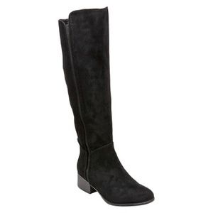 Merona Black Suede Riding Boots, 8